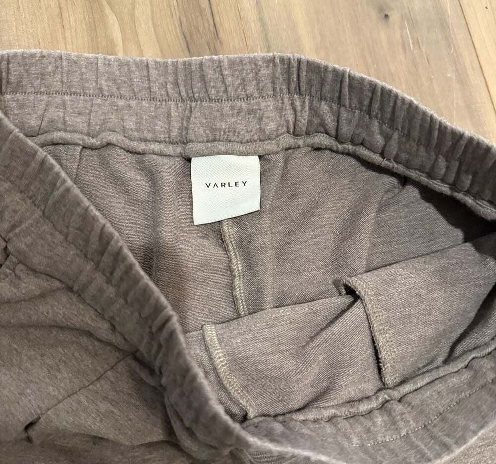 Varley Joggers Pants Medium Taupe Grey Cotton Elastane Athletic